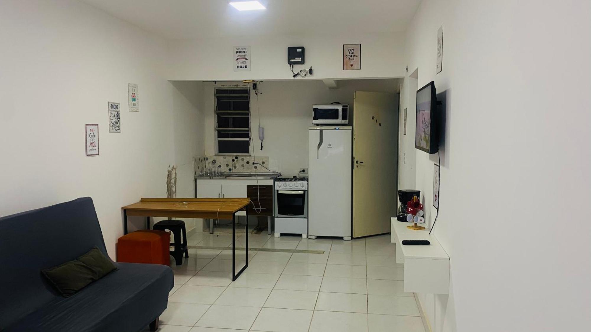 Apartamento Kit Net Pe Na Areia Praia Grande  Zewnętrze zdjęcie